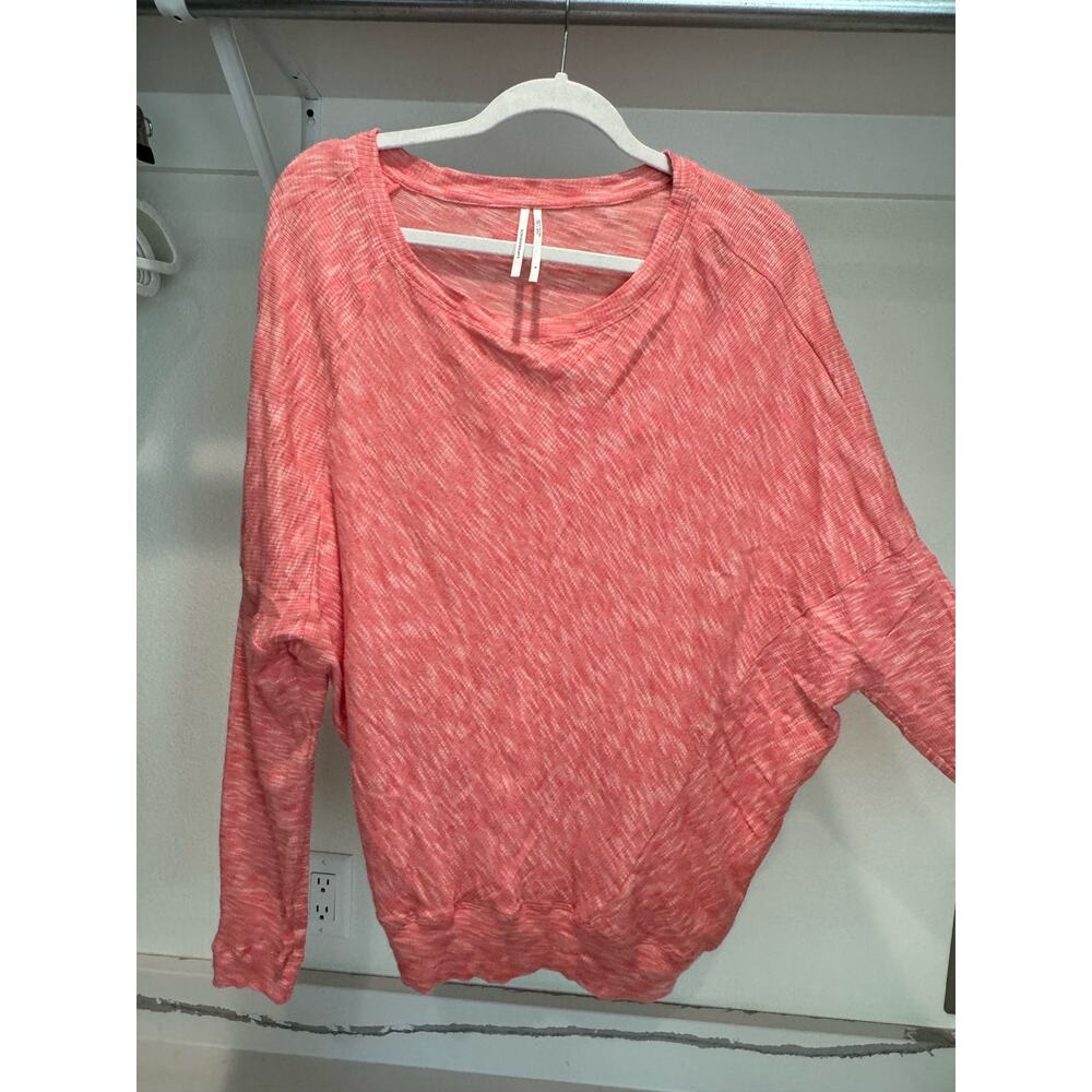 Anthropologie Asymmetrical‎ Dolman Sleeve Long Sleeve Sweater Red/Pink Medium